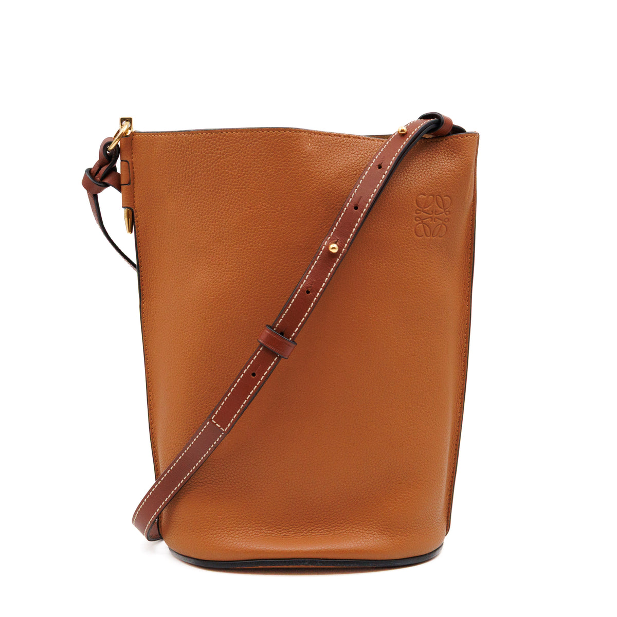 Gate Bucket Bag Caramel Calfskin Leather