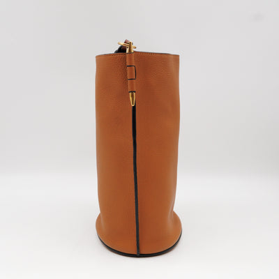 Gate Bucket Bag Caramel Calfskin Leather