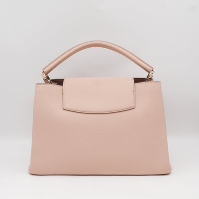 Capucines MM Beige Taurillon Leather