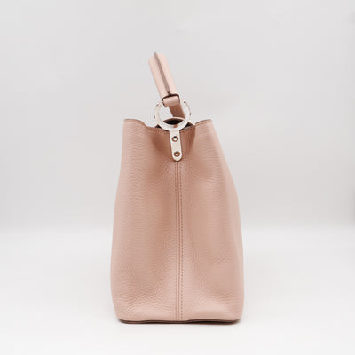 Capucines MM Beige Taurillon Leather