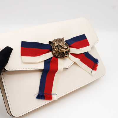 Broadway Sylvie Web Animalier Tiger Head White Leather
