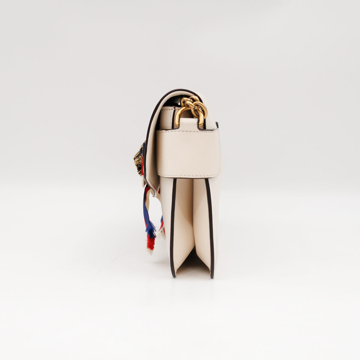 Broadway Sylvie Web Animalier Tiger Head White Leather