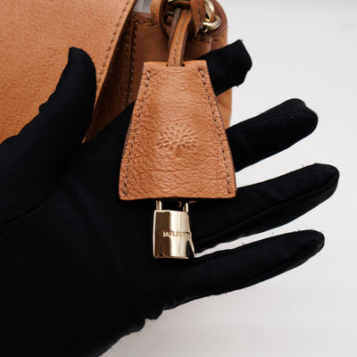 Lily Large Brown Calfskin Leather Gold