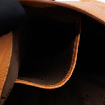 Lily Large Brown Calfskin Leather Gold