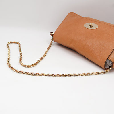 Lily Large Brown Calfskin Leather Gold