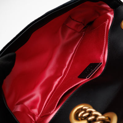 GG Marmont Small Velvet Black