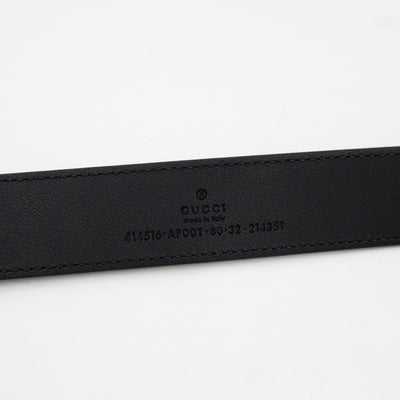 GG Marmont Belt Black Leather 80 cm