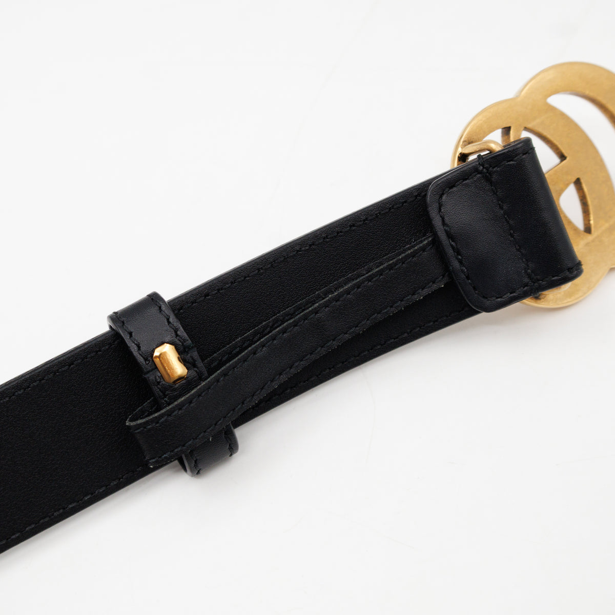 GG Marmont Belt Black Leather 80 cm