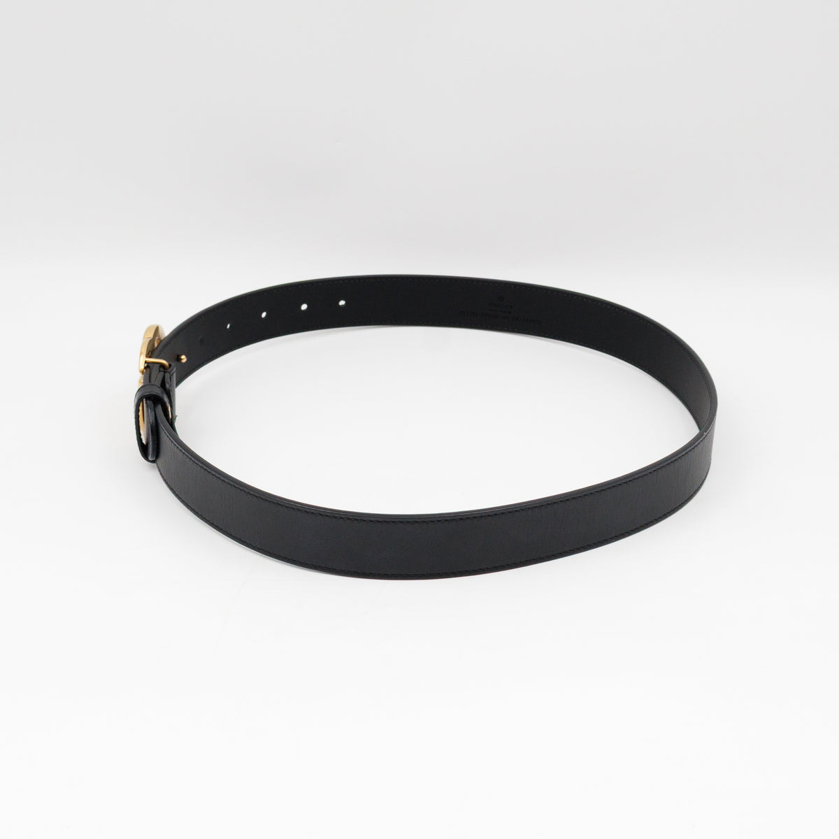 GG Marmont Belt Black Leather 80 cm