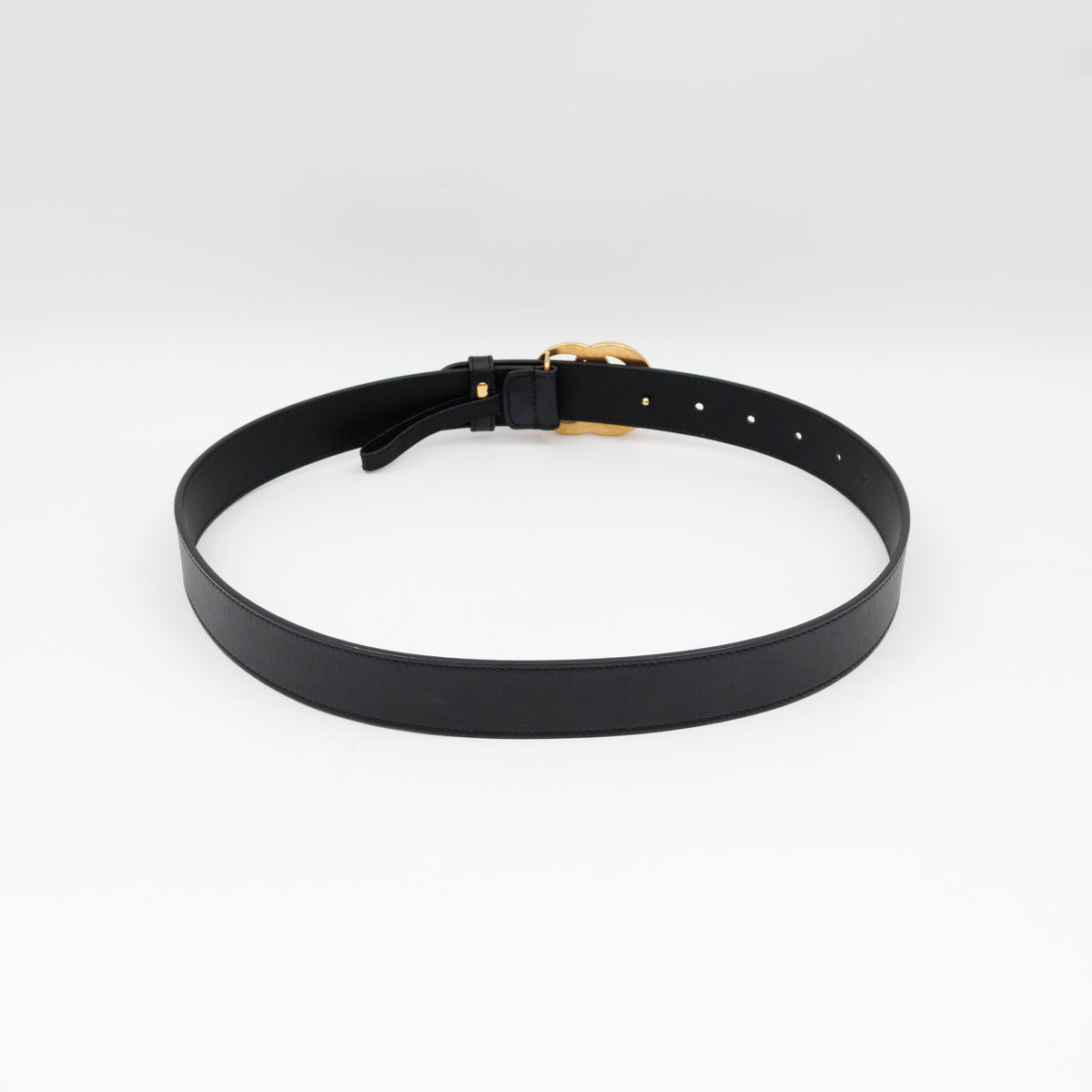 GG Marmont Belt Black Leather 80 cm