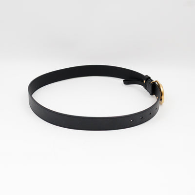 GG Marmont Belt Black Leather 80 cm