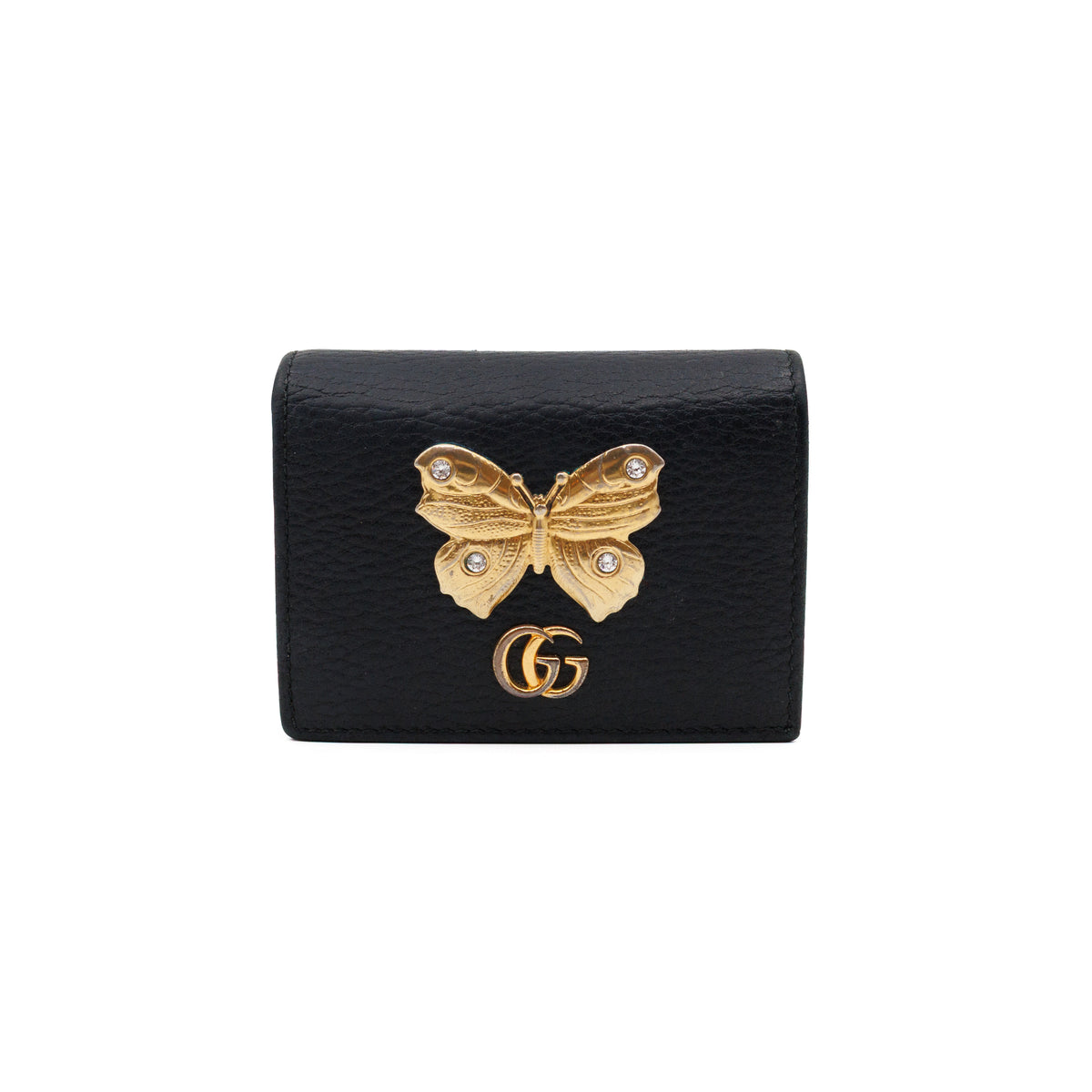 Butterfly Bifold Wallet Black Leather