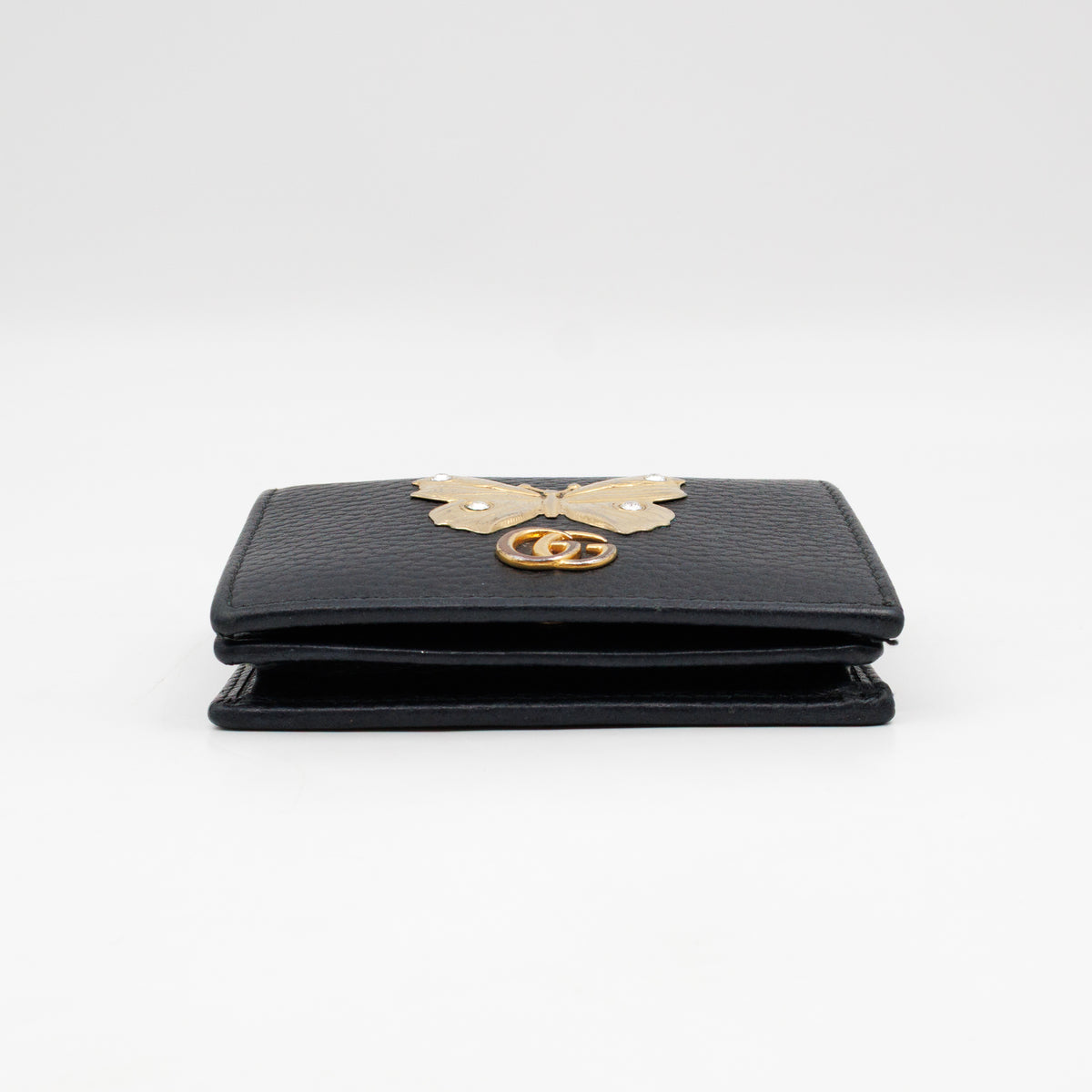 Butterfly Bifold Wallet Black Leather