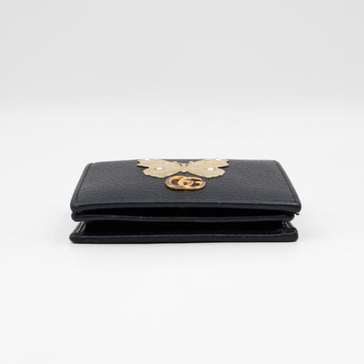 Butterfly Bifold Wallet Black Leather
