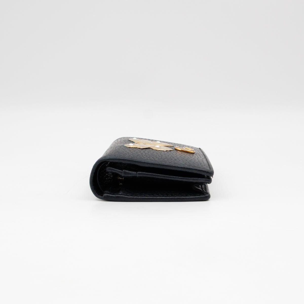 Butterfly Bifold Wallet Black Leather
