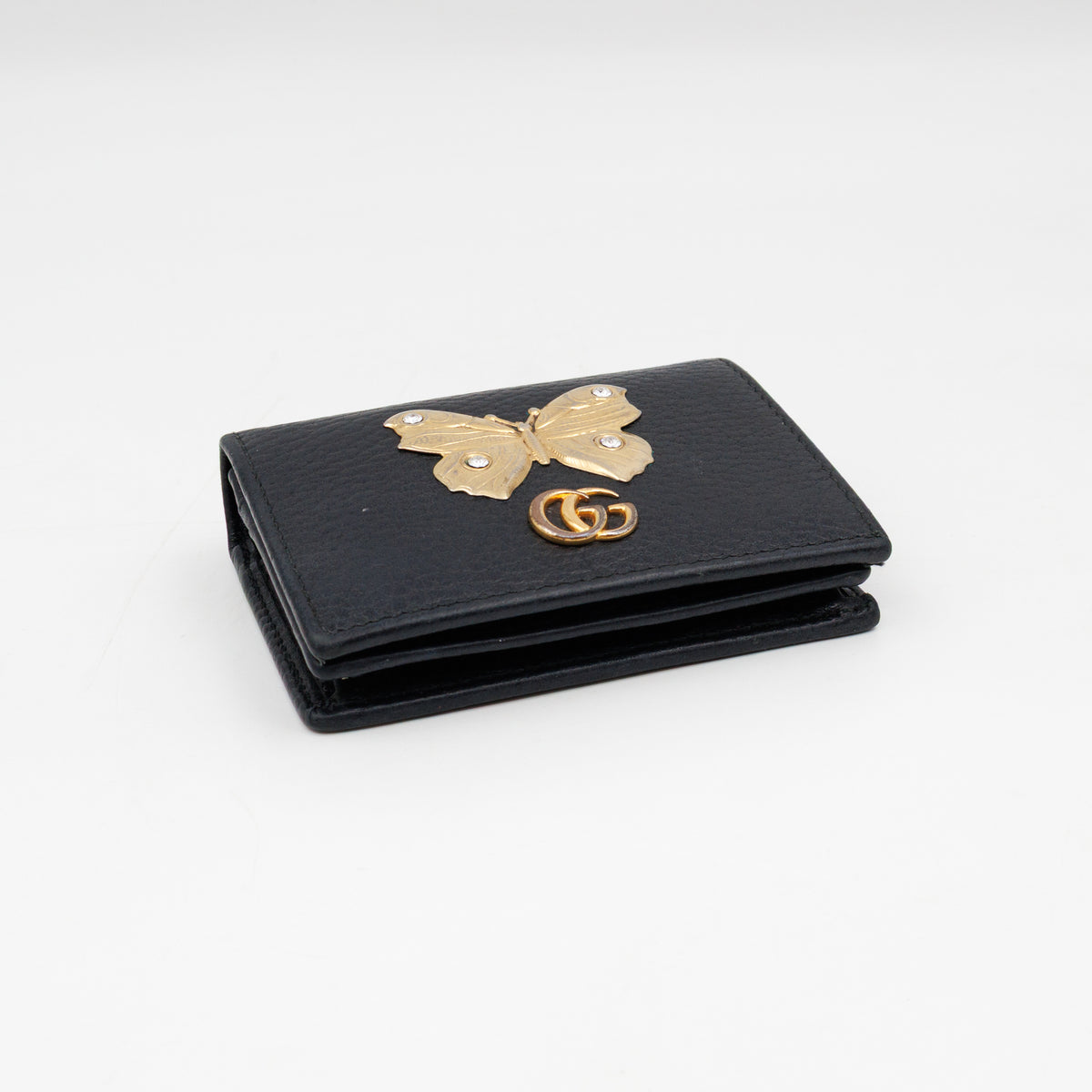 Butterfly Bifold Wallet Black Leather