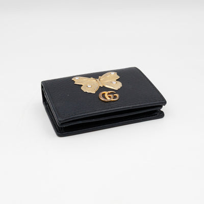 Butterfly Bifold Wallet Black Leather