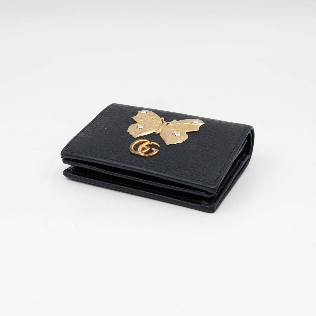 Butterfly Bifold Wallet Black Leather