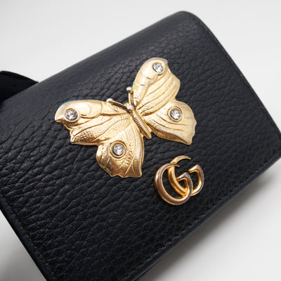 Butterfly Bifold Wallet Black Leather