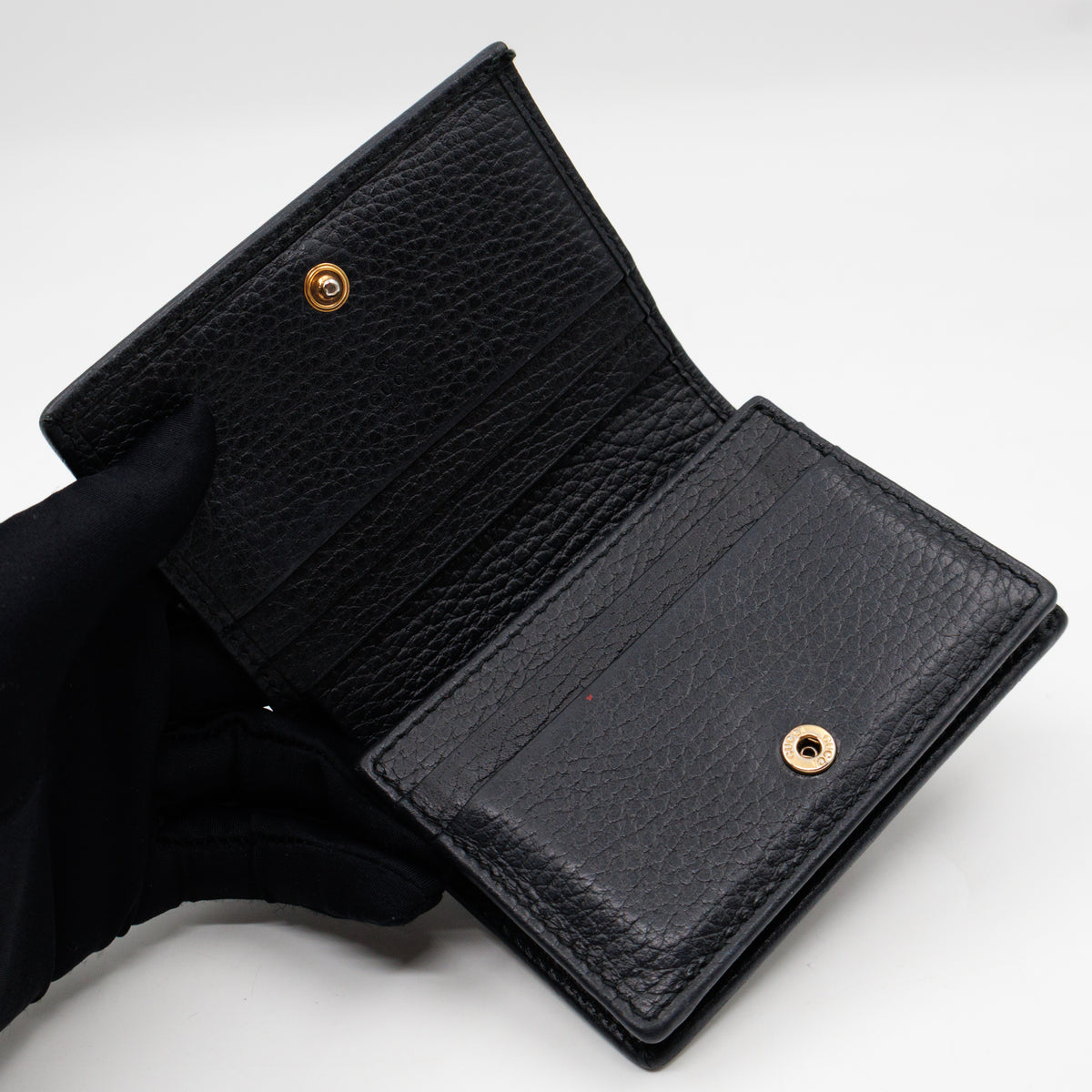 Butterfly Bifold Wallet Black Leather