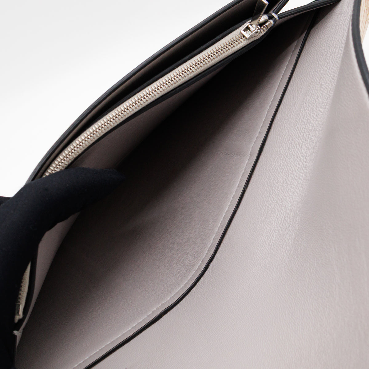 Tri-Color Diamond Clutch Ostrich Leather & Suede