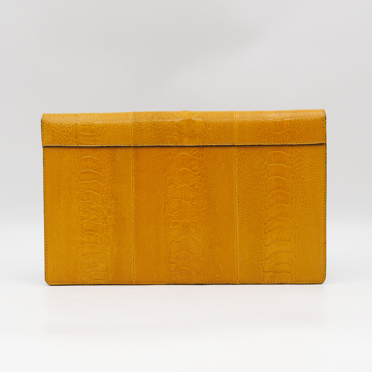 Tri-Color Diamond Clutch Ostrich Leather & Suede