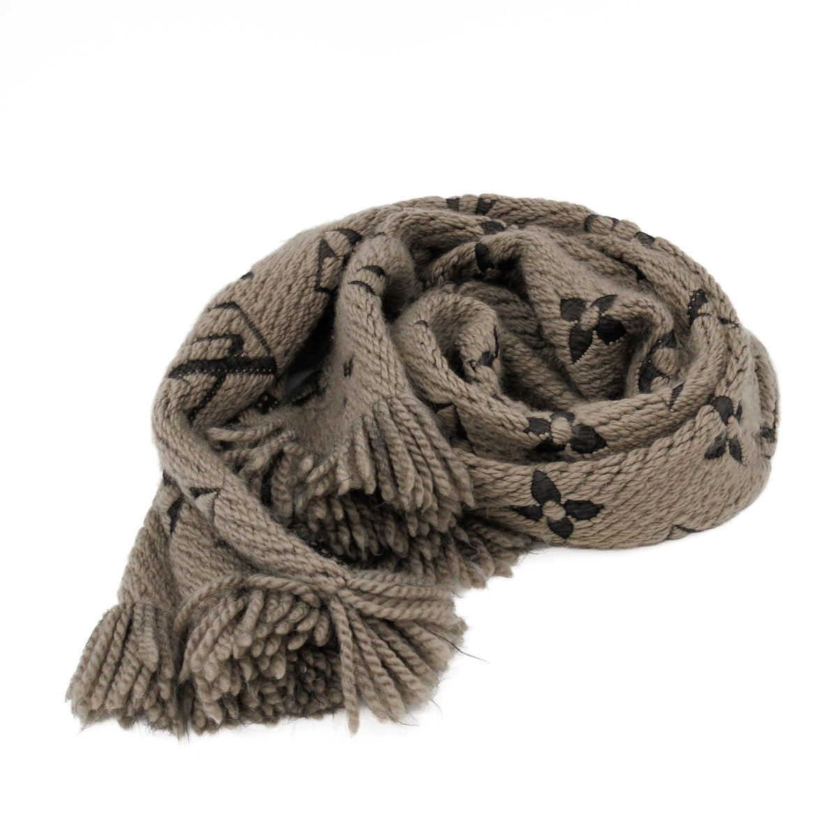 Logomania Wool Silk Scarf Verona