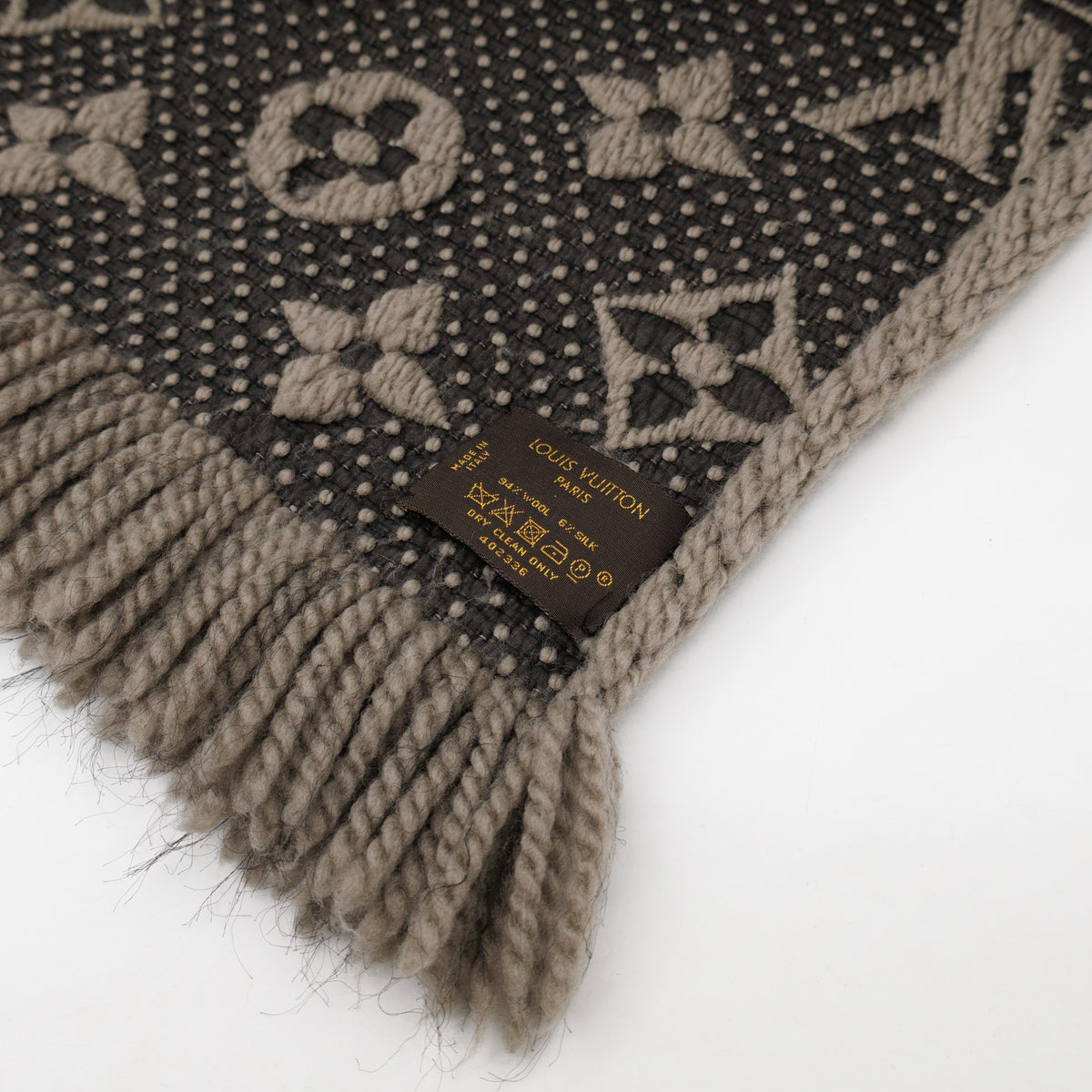 Logomania Wool Silk Scarf Verona