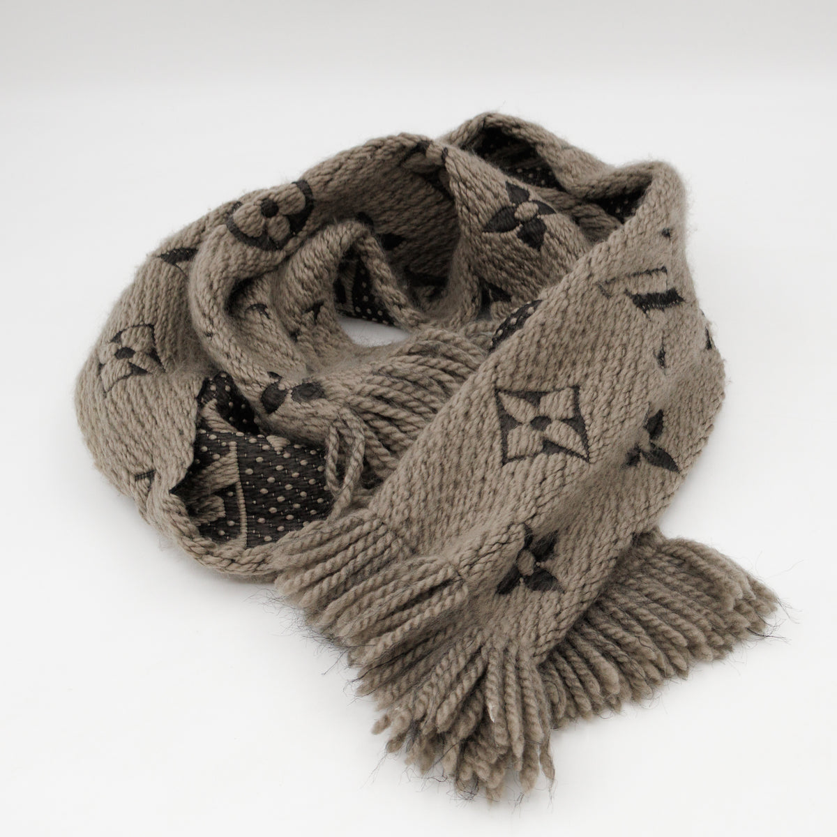Logomania Wool Silk Scarf Verona