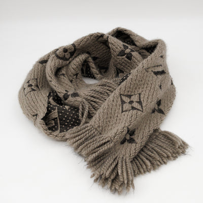 Logomania Wool Silk Scarf Verona