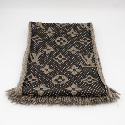 Logomania Wool Silk Scarf Verona