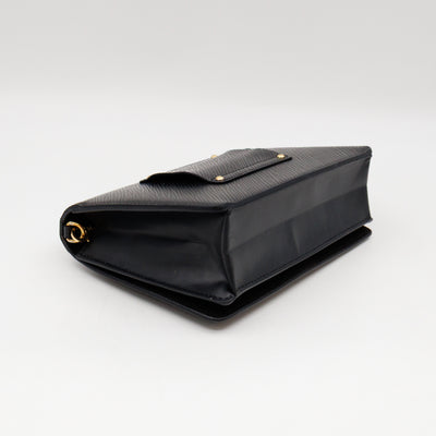 Twist Belt Chain Wallet Epi Leather Black