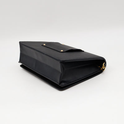Twist Belt Chain Wallet Epi Leather Black