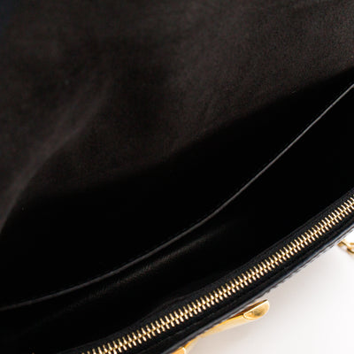 Twist Belt Chain Wallet Epi Leather Black
