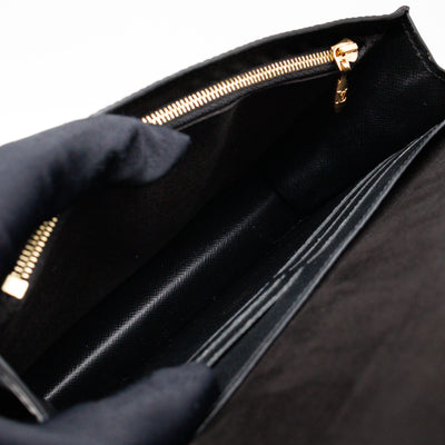 Twist Belt Chain Wallet Epi Leather Black