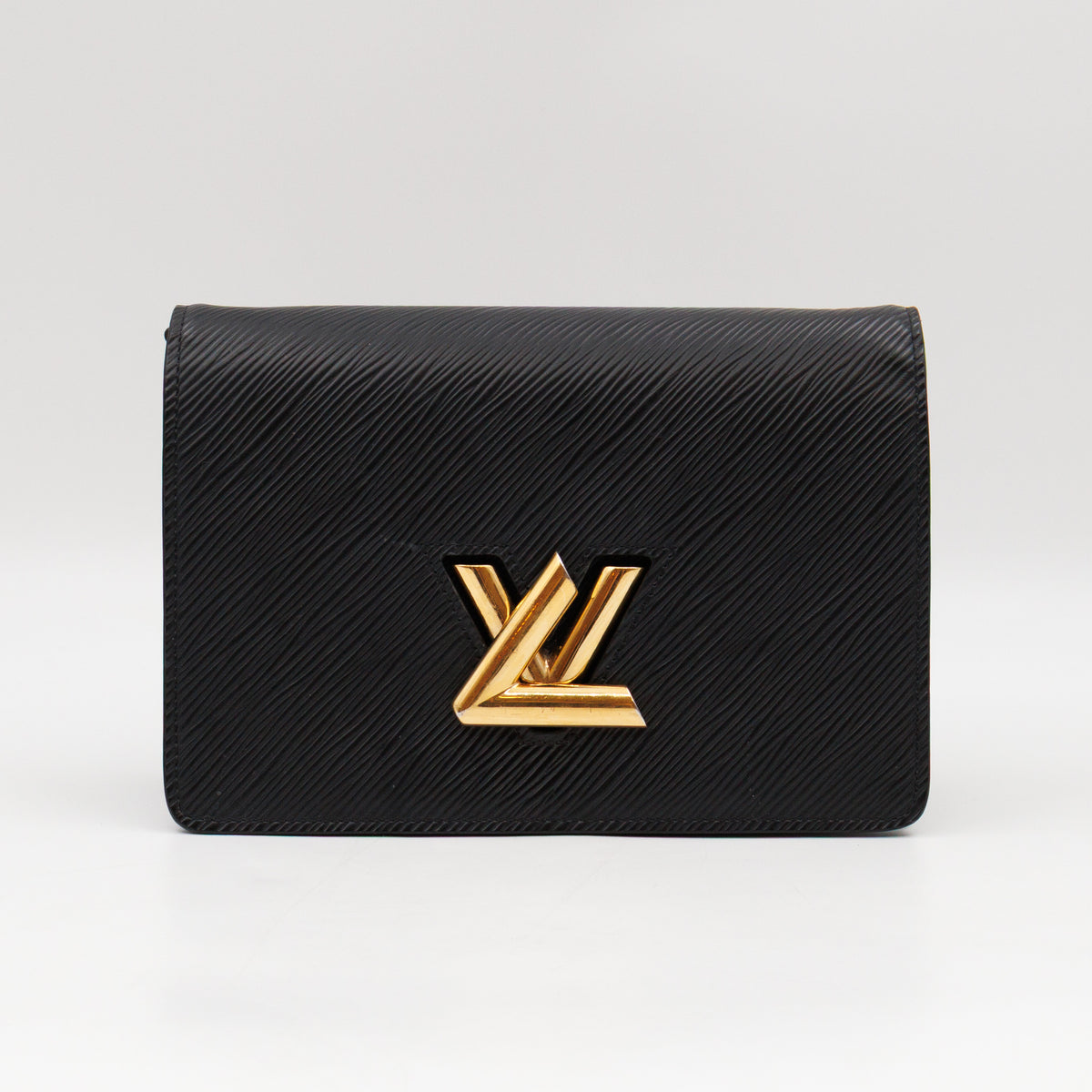 Twist Belt Chain Wallet Epi Leather Black