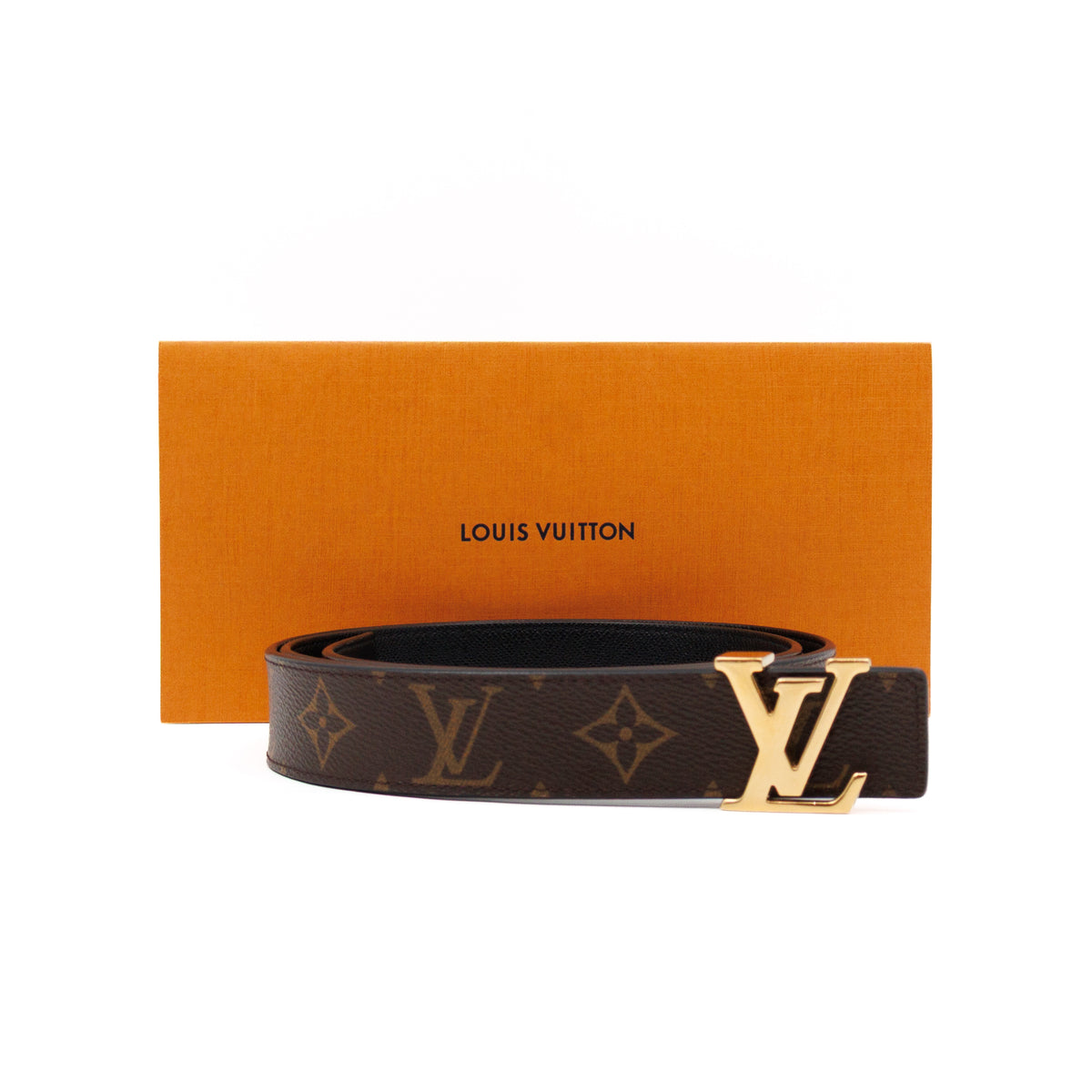 Initials Reversible Belt Monogram Black 95 cm
