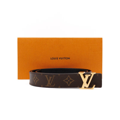 Initials Reversible Belt Monogram Black 95 cm