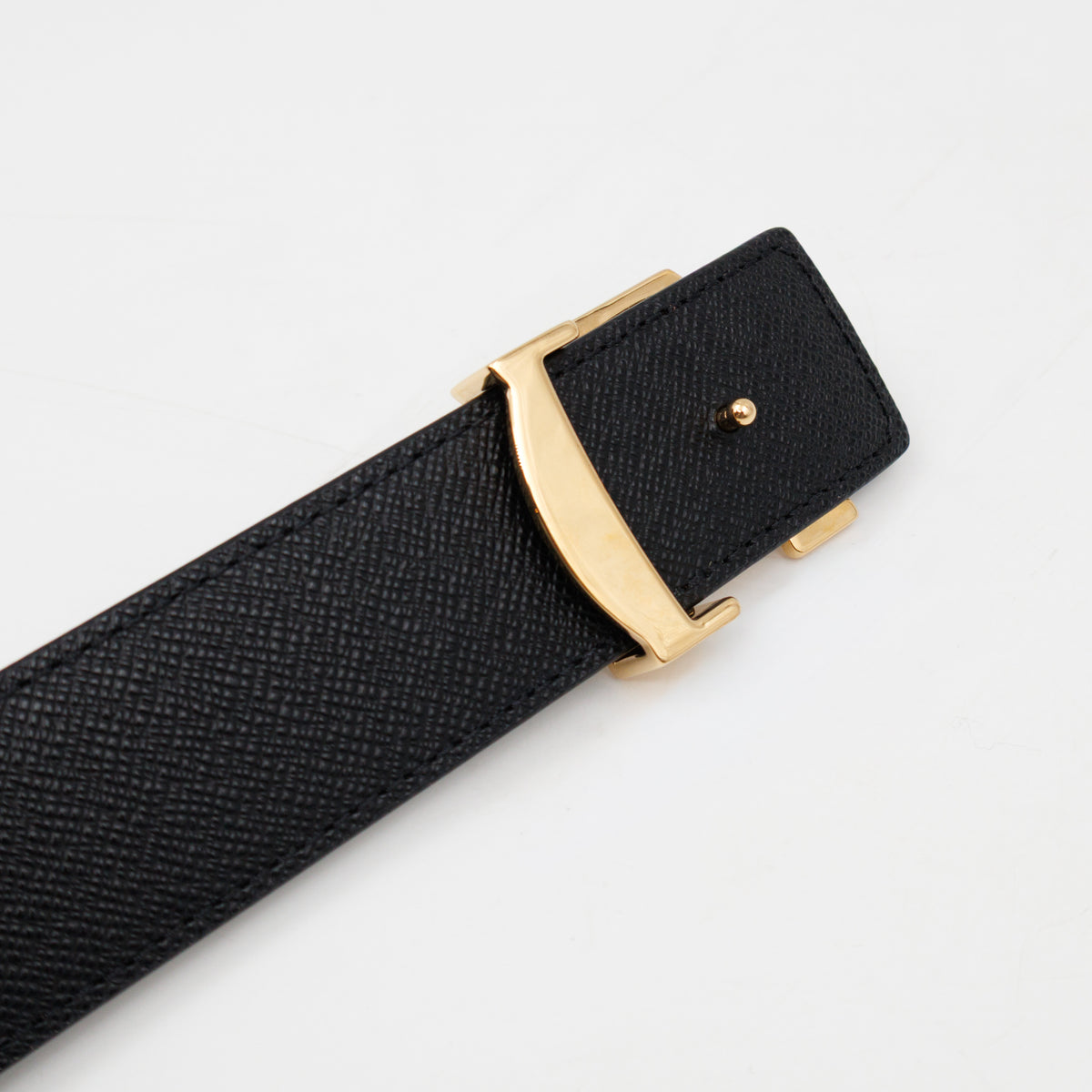 Initials Reversible Belt Monogram Black 95 cm