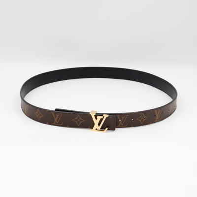 Initials Reversible Belt Monogram Black 95 cm