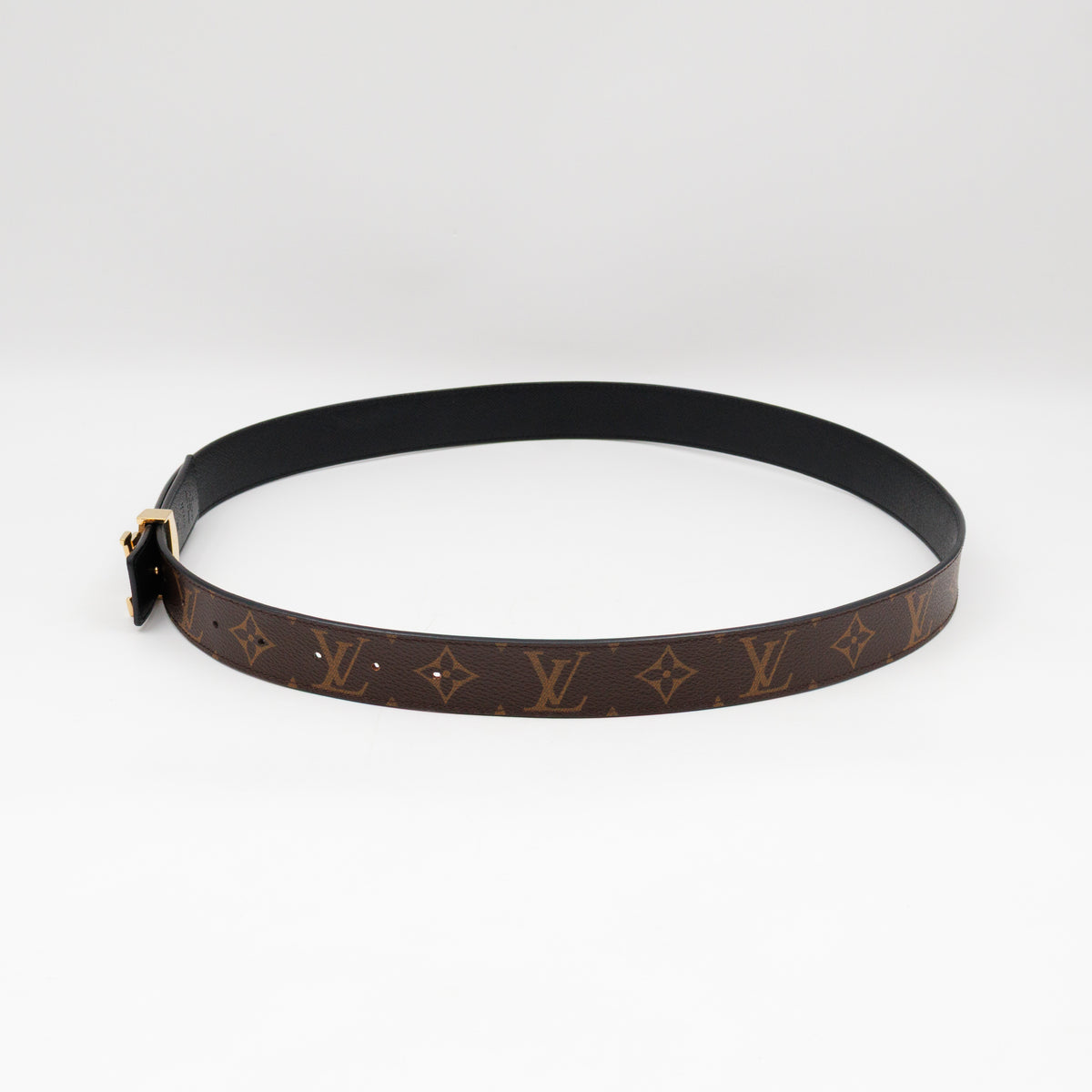 Initials Reversible Belt Monogram Black 95 cm