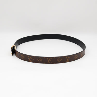 Initials Reversible Belt Monogram Black 95 cm