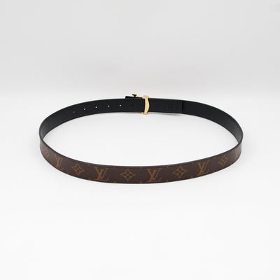 Initials Reversible Belt Monogram Black 95 cm