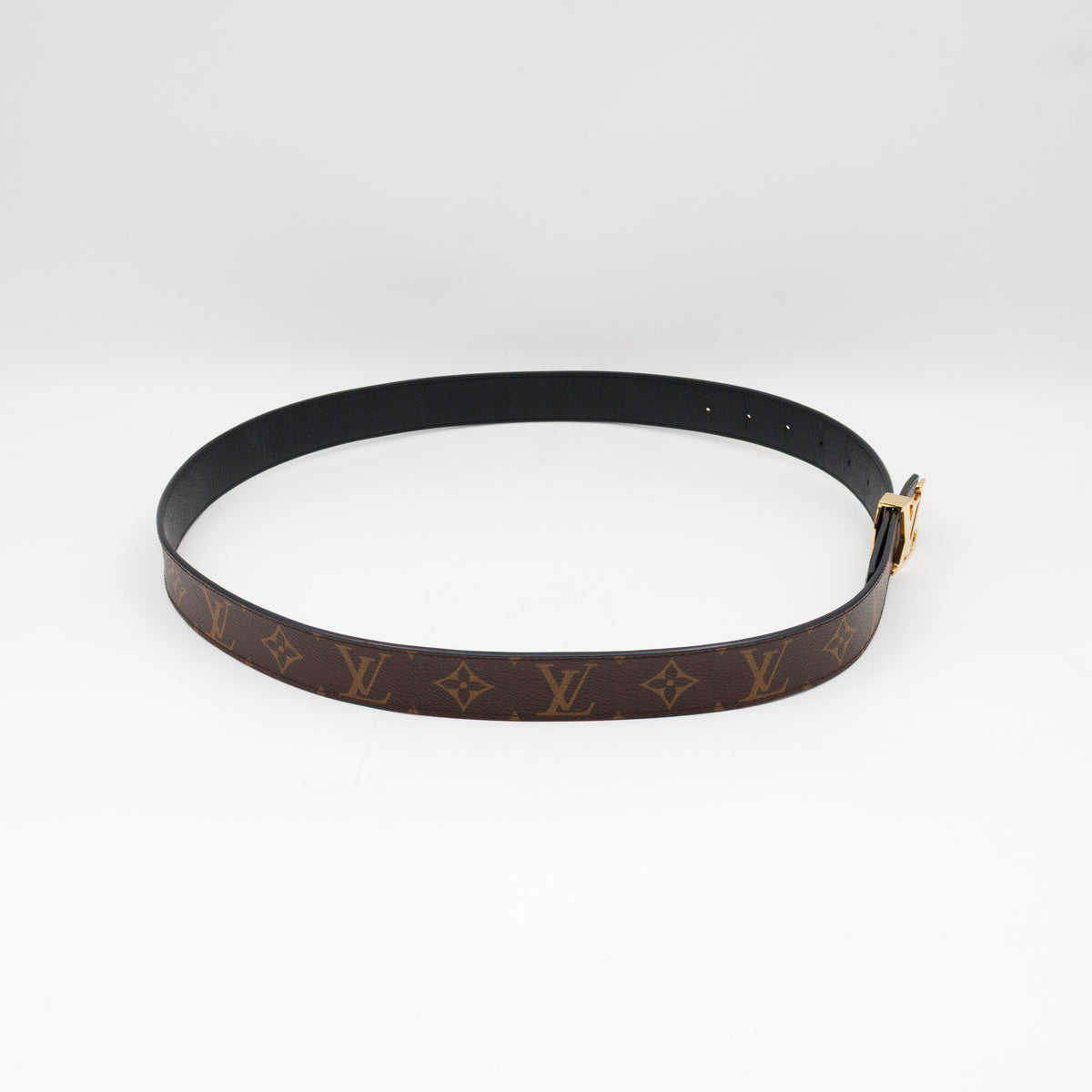 Initials Reversible Belt Monogram Black 95 cm
