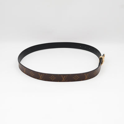 Initials Reversible Belt Monogram Black 95 cm