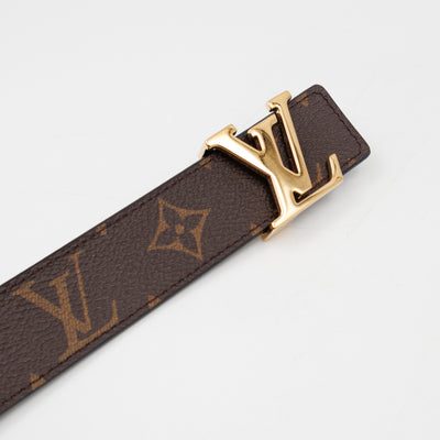 Initials Reversible Belt Monogram Black 95 cm