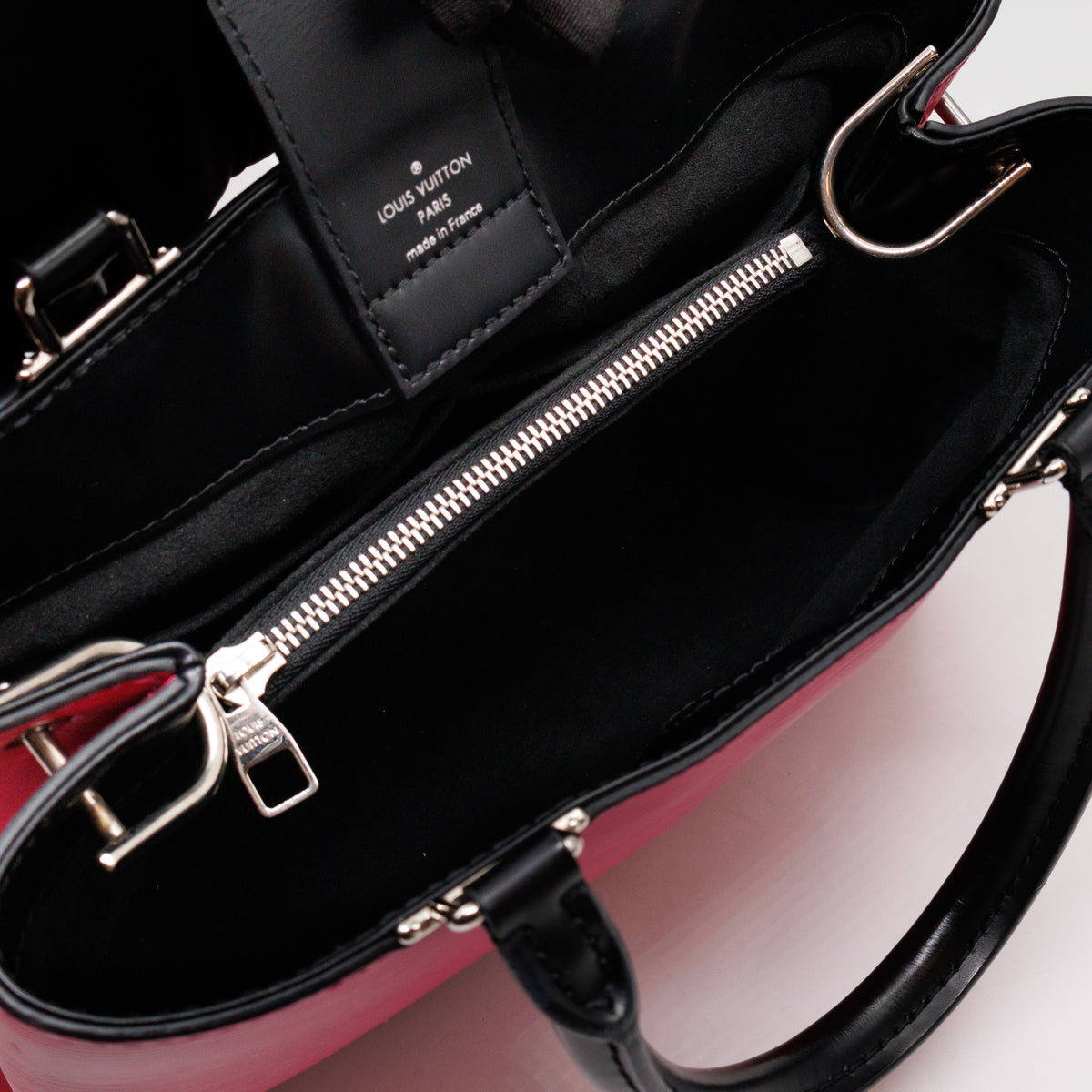 Kleber PM Hot Pink & Black Epi Leather