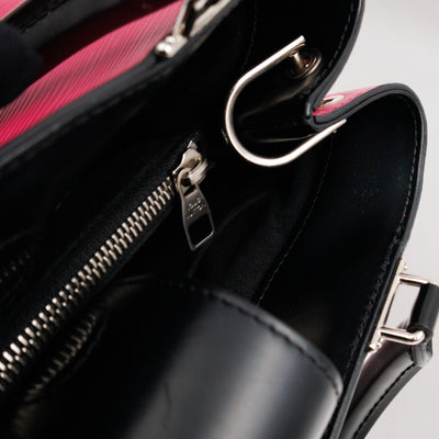 Kleber PM Hot Pink & Black Epi Leather