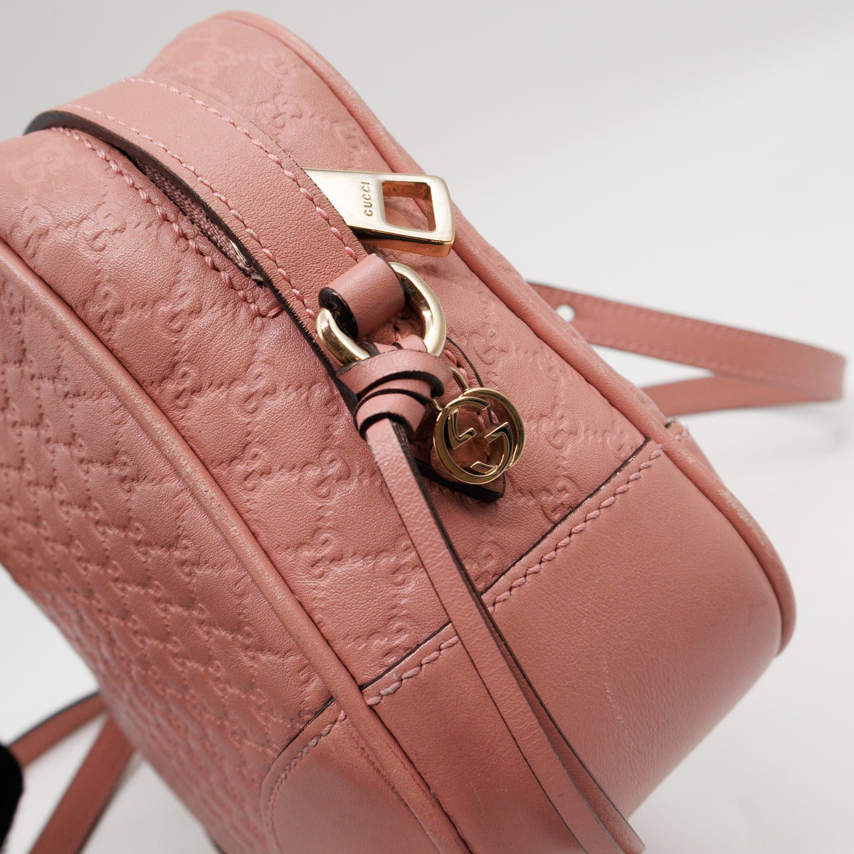Bree Camera Bag Micro Guccissima Pink Leather