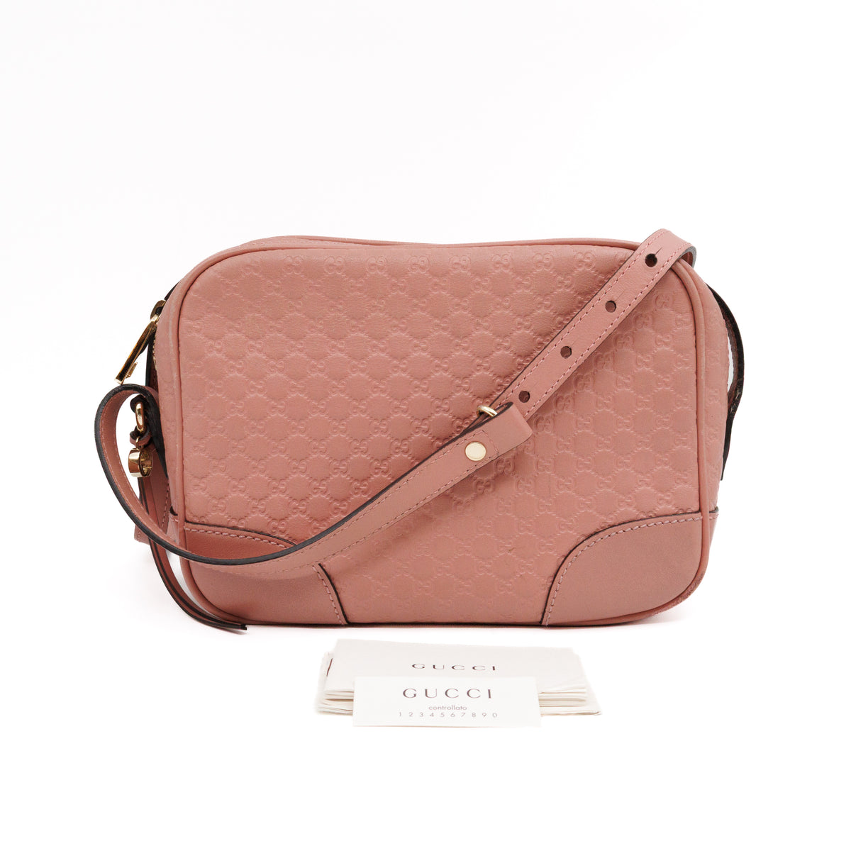 Bree Camera Bag Micro Guccissima Pink Leather